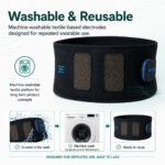 Washable and reusable MOSS electrode textile, machine-wash cycle for repeated use