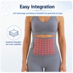 Easy integration: embroidered LED technology seamlessly embedded into a wearable abdominal wrap