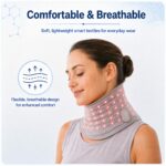 Comfortable and breathable: soft embroidered LED textile neck wrap for everyday wear