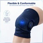 Flexible and conformable embroidered PEMF coil knee wrap adapting closely to body contours