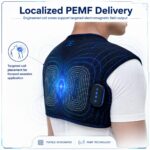 Localized PEMF delivery: embroidered coil zones on a wearable shoulder wrap for targeted electromagnetic field output